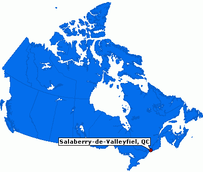 Salaberry de Valleyfield map canada